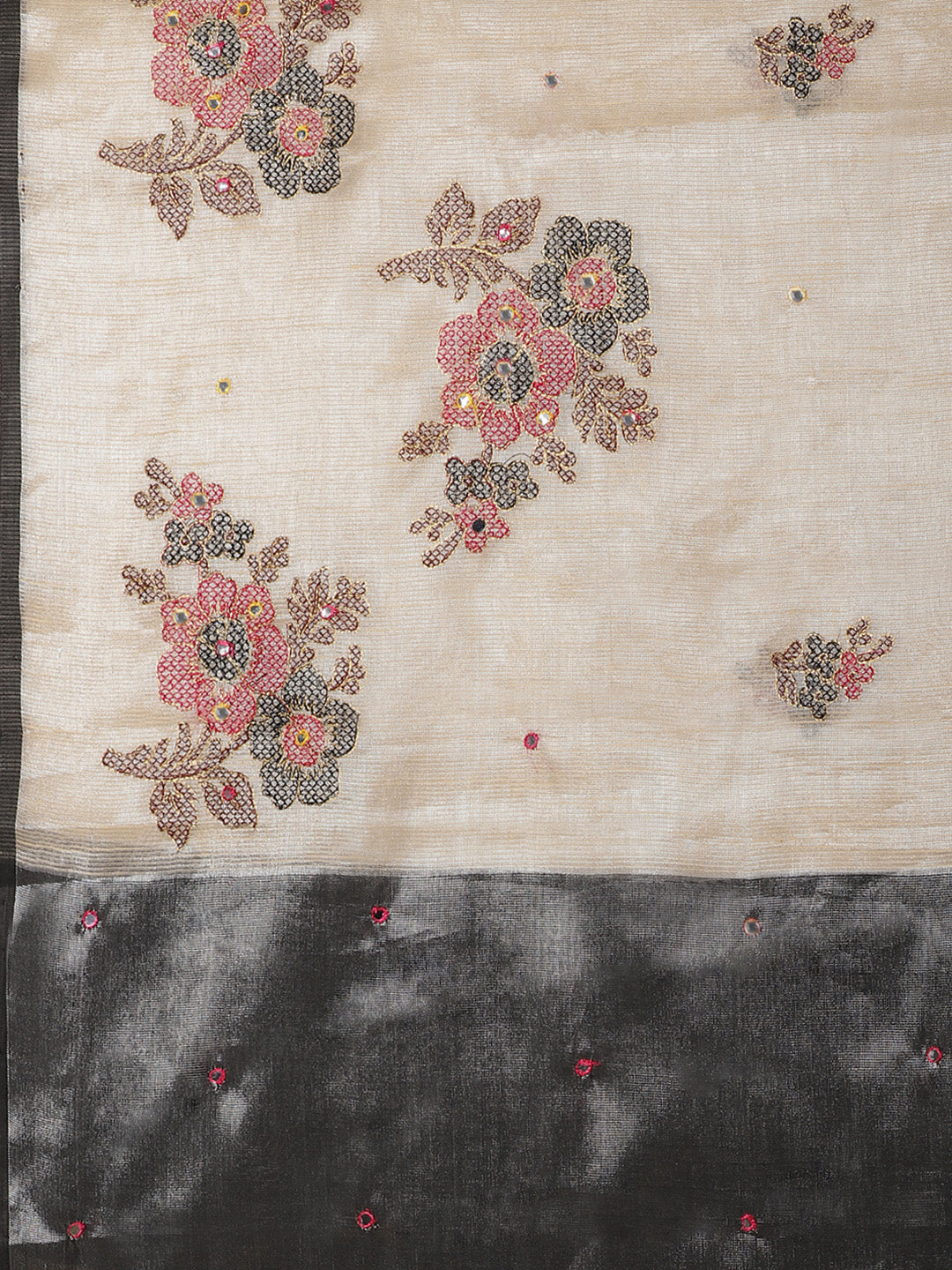 Organza Tissue saree with Resham Cross Stitch