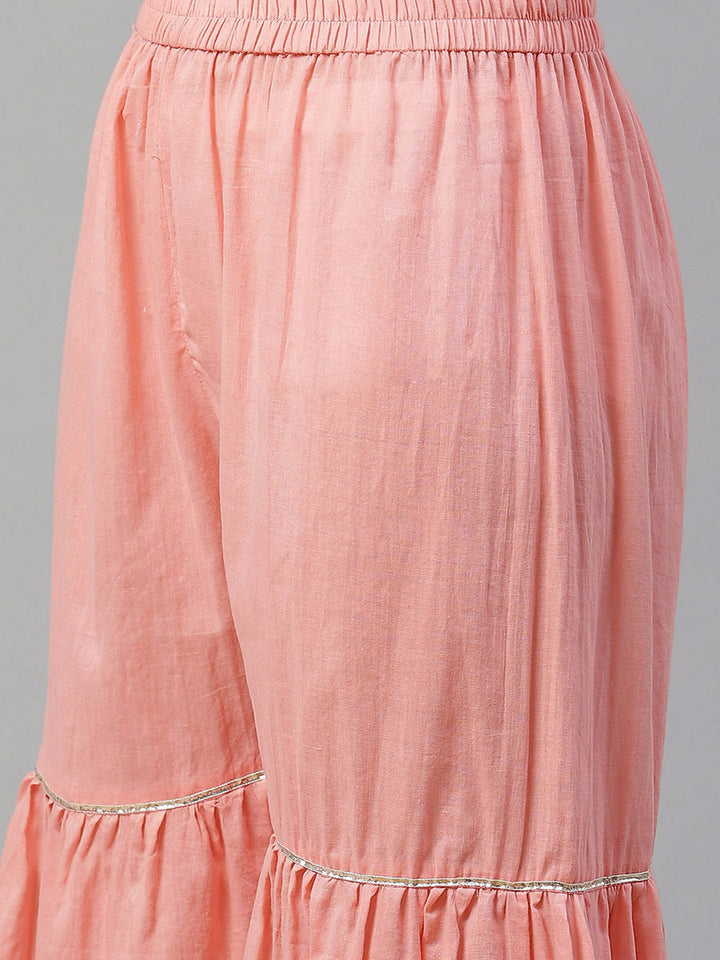 Chikankari Resham Embroidery Semi-stitched suit with Scalloped Dupatta