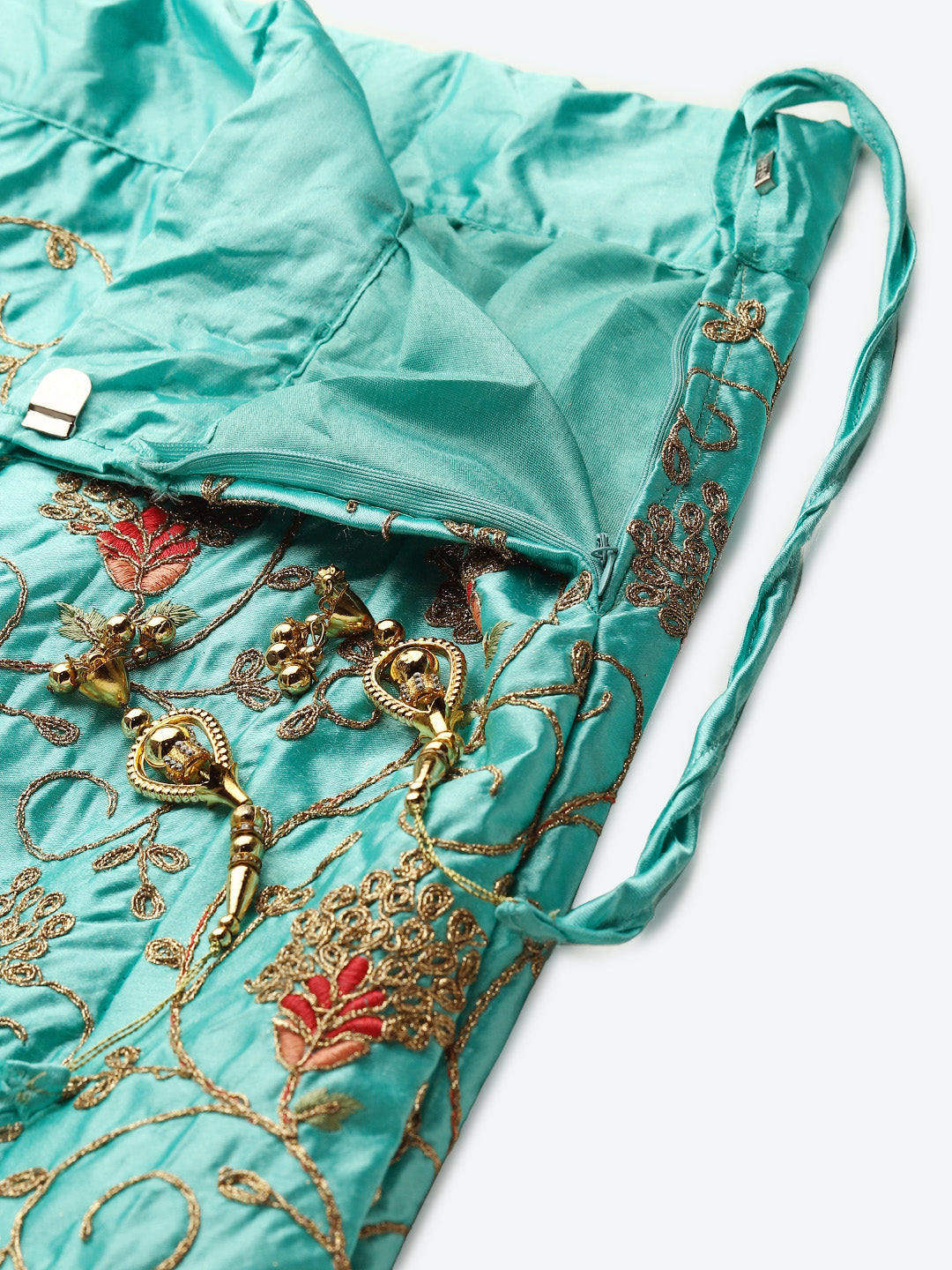 Pastel Semi-Stitched Lehenga Set with Zari & Resham Meenakari  Floral Embroidery