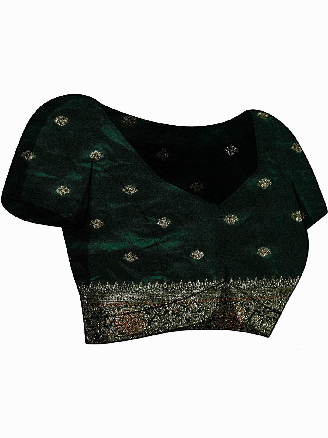 Banarasi Intricate Floral Motifs Zari Woven Contemporary Handloom Satin Silk Saree