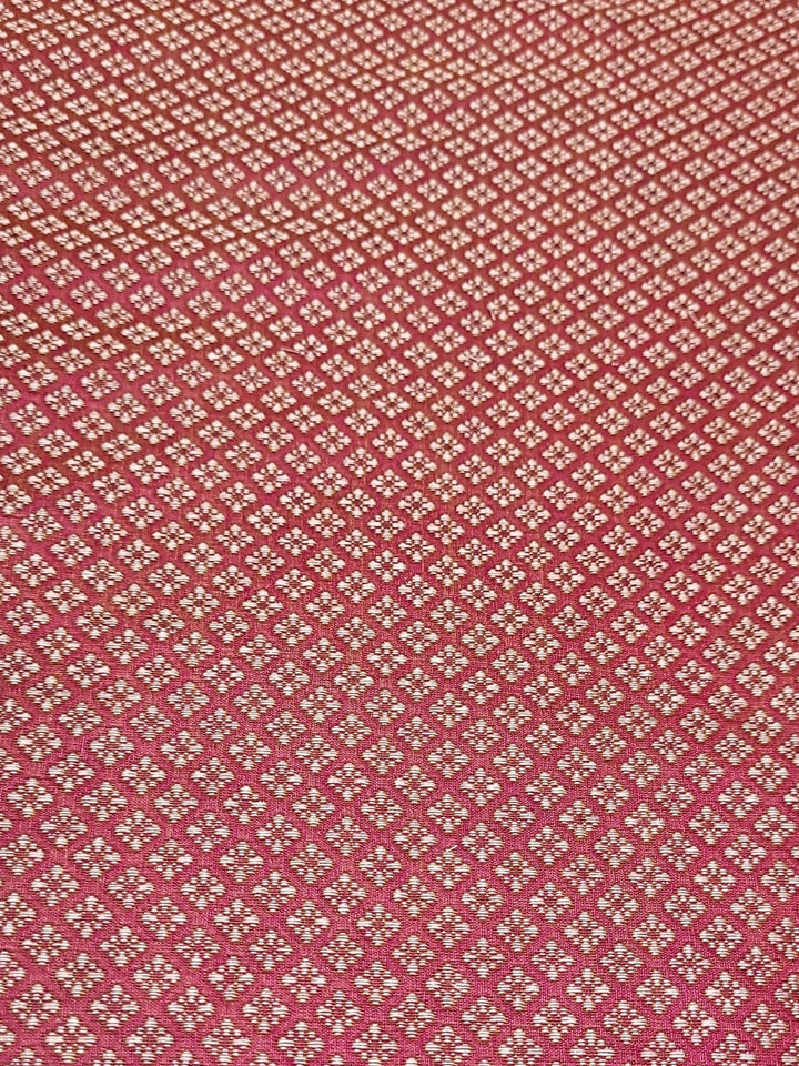 Banarasi Handloom Dress Material with Zari Weaving, Stylized Neckline & Jhallar Dupatta
