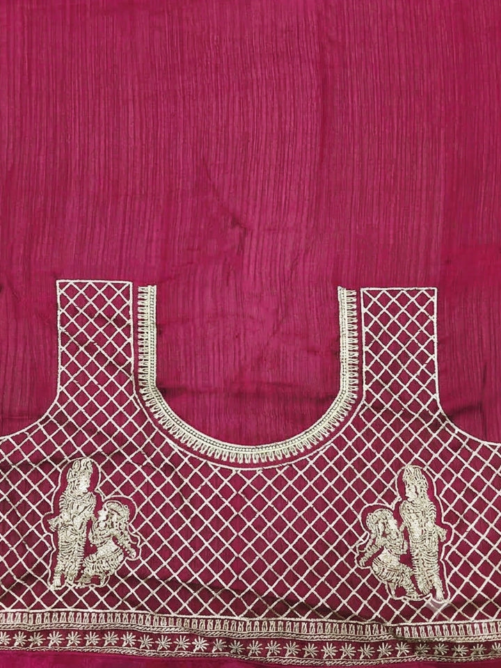 Silk Saree with Zari Woven Border and Embroidered Blouse Piece