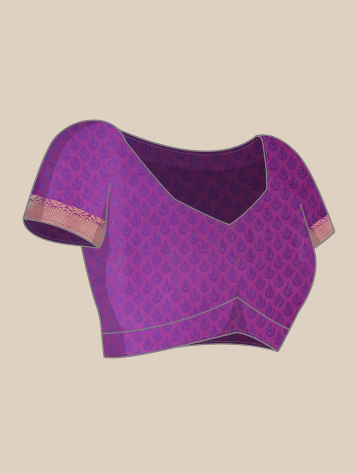 Wine Paithani Silk Handloom Saree with Zari Meenakari Peacock Motifs