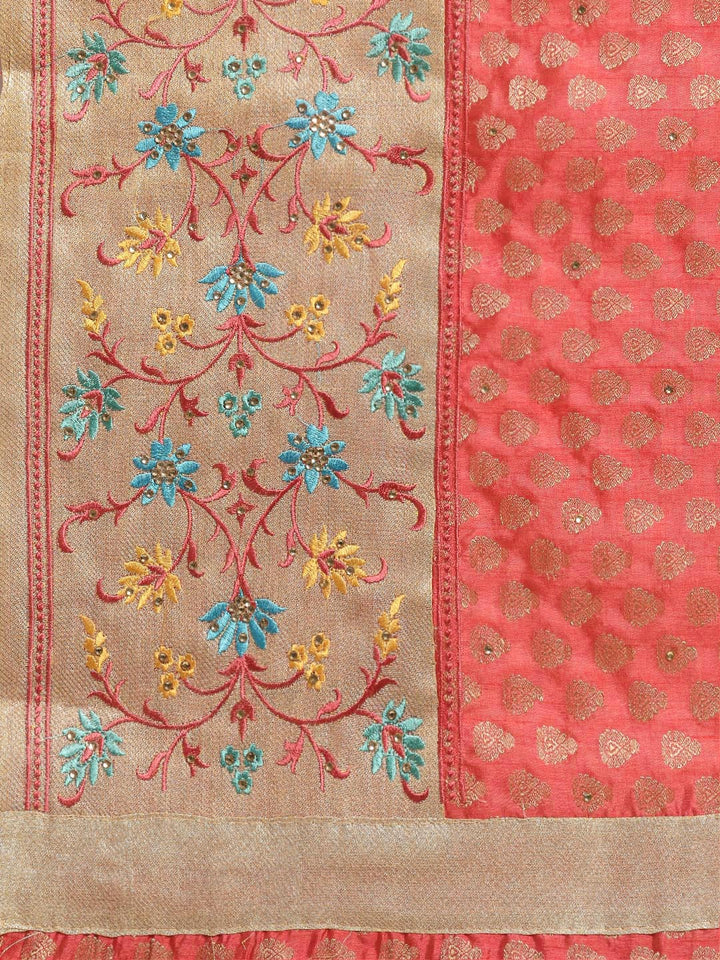 Chanderi Banarasi Silk saree with Resham Embroidery