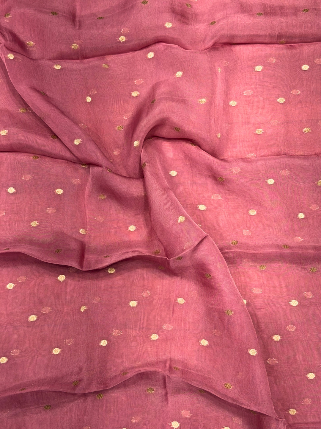 Zari Meenakari Weaving South Crepe Unstitched Suit with Organza Zari Handloom Dupatta