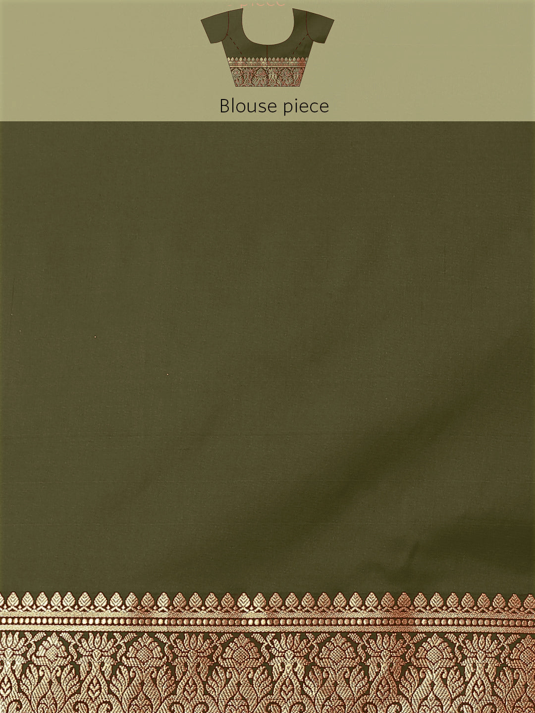 Mysore Handloom Silk Saree with Zari Woven Ethnic Tropical Motifs