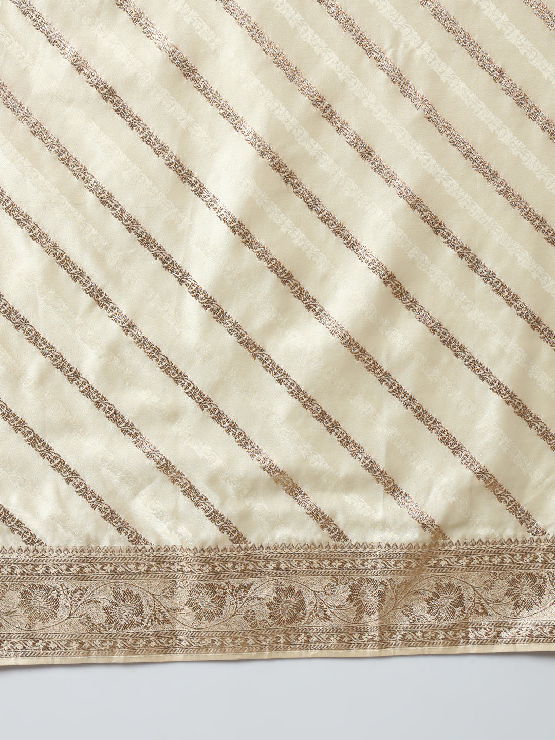 Handloom Banarasi Silk Saree with Resham & Zari weaving Stripes