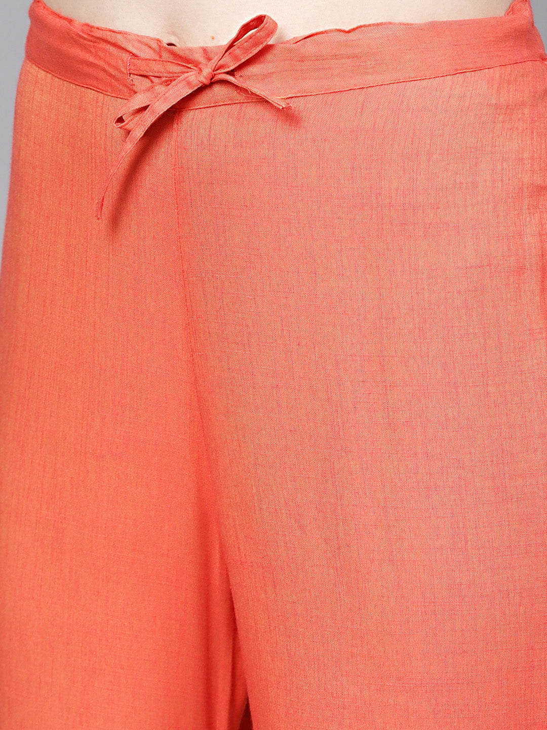 Cotton Kurta Pallazo Set with Attached Short Jacket