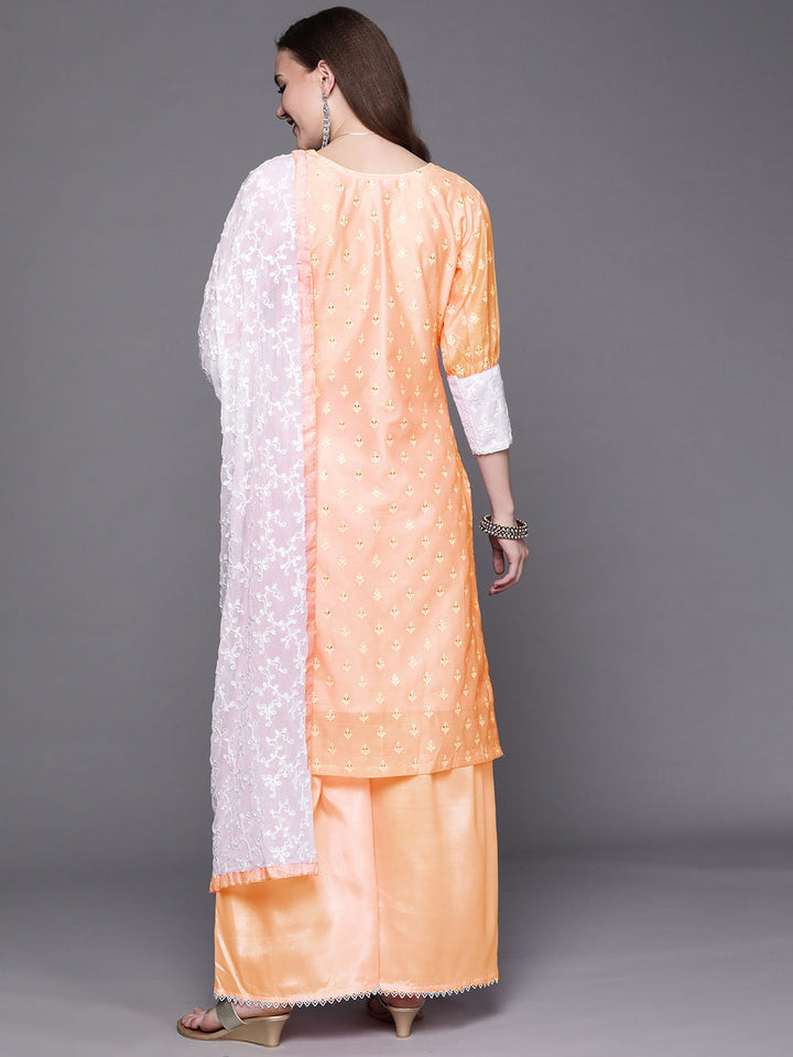 Chanderi Chikankari Sharara Suit with Chiffon Dupatta