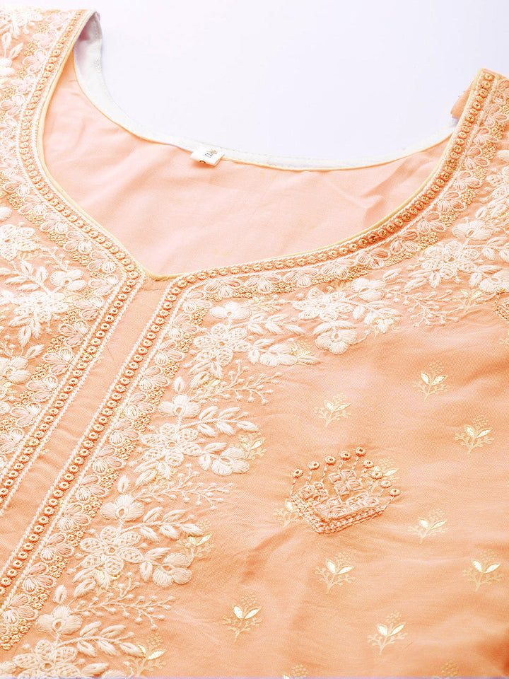 Chanderi Chikankari Sharara Suit with Chiffon Dupatta