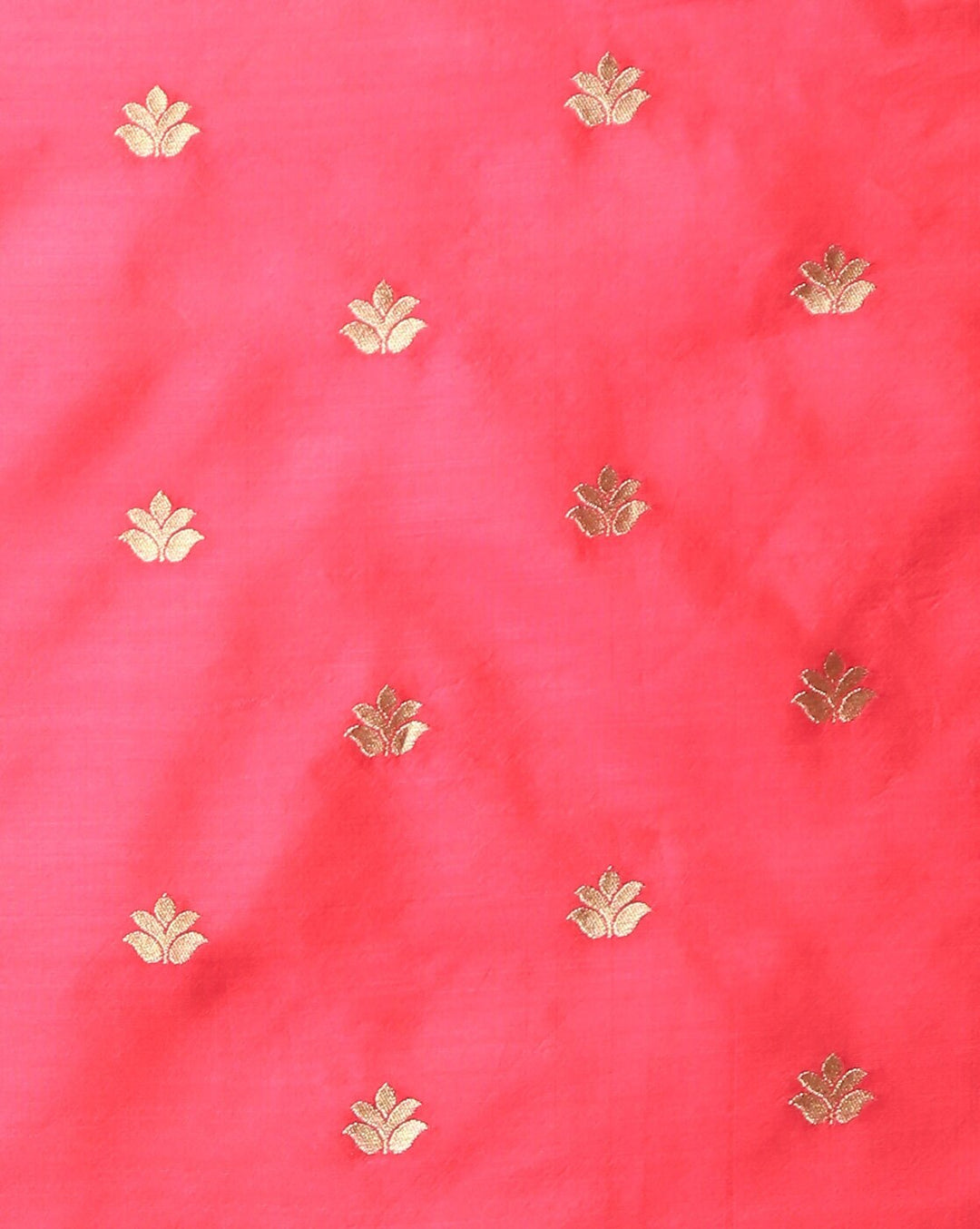 Semi-Stitched Pink Zari & Resham Banarasi Peacock motif Lehenga Set