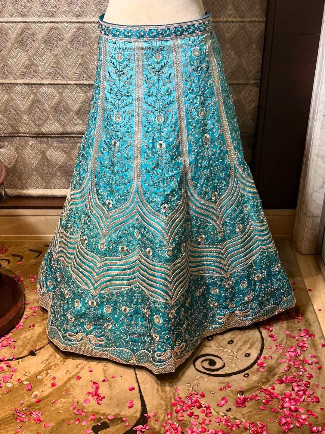 Aqua Blue Elegance Lehenga