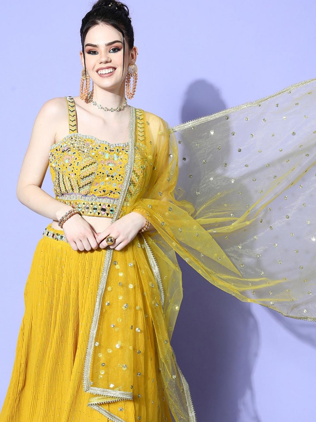 Mirror & Cut Dana Embellished Lehenga Set with Stylish Blouse