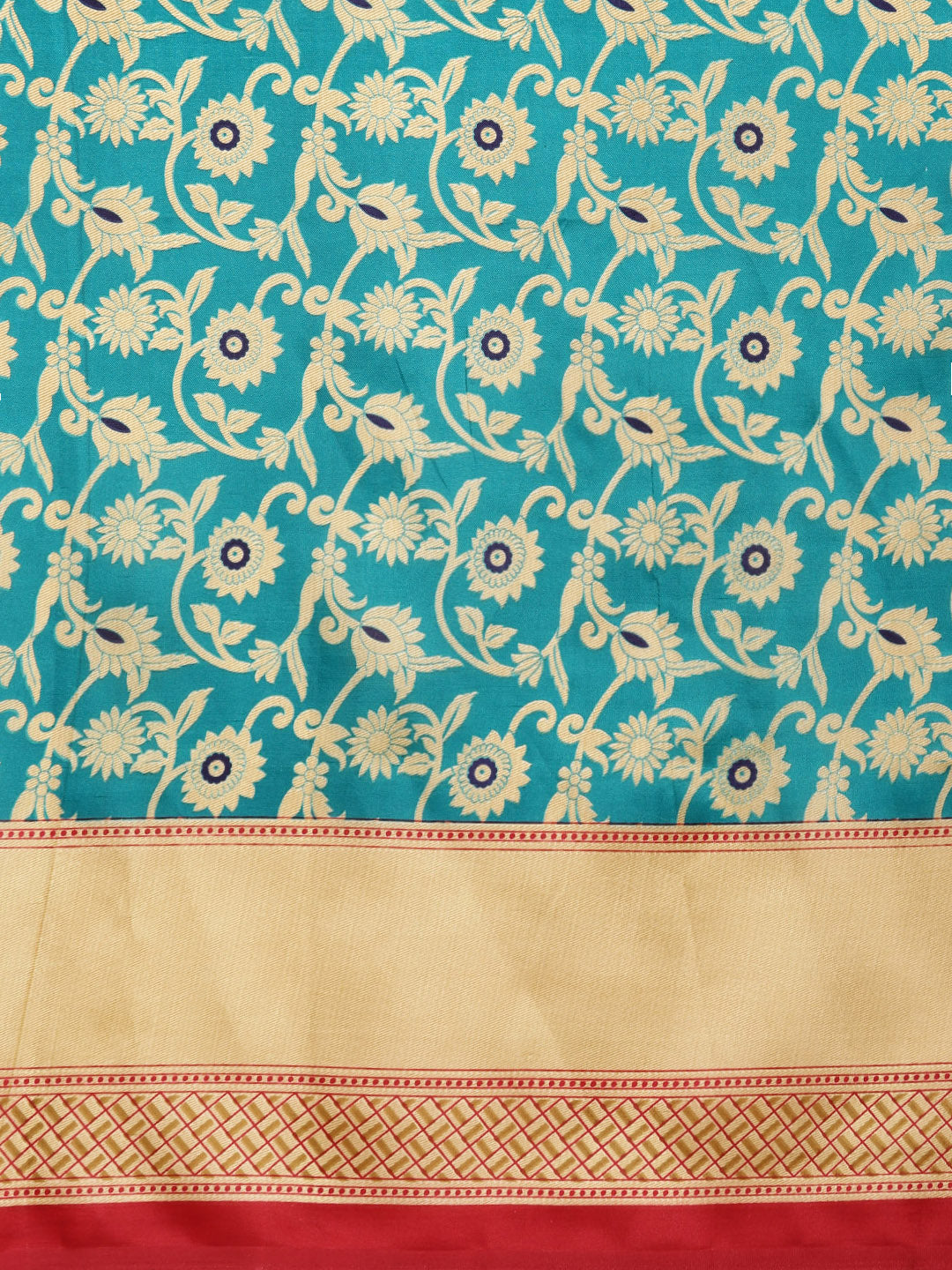 Patola Silk Printed Half-and-half saree with Zari Meenakari floral pattern