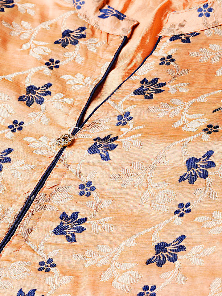 Pathani Style Kurta Set with Resham Zari weaving