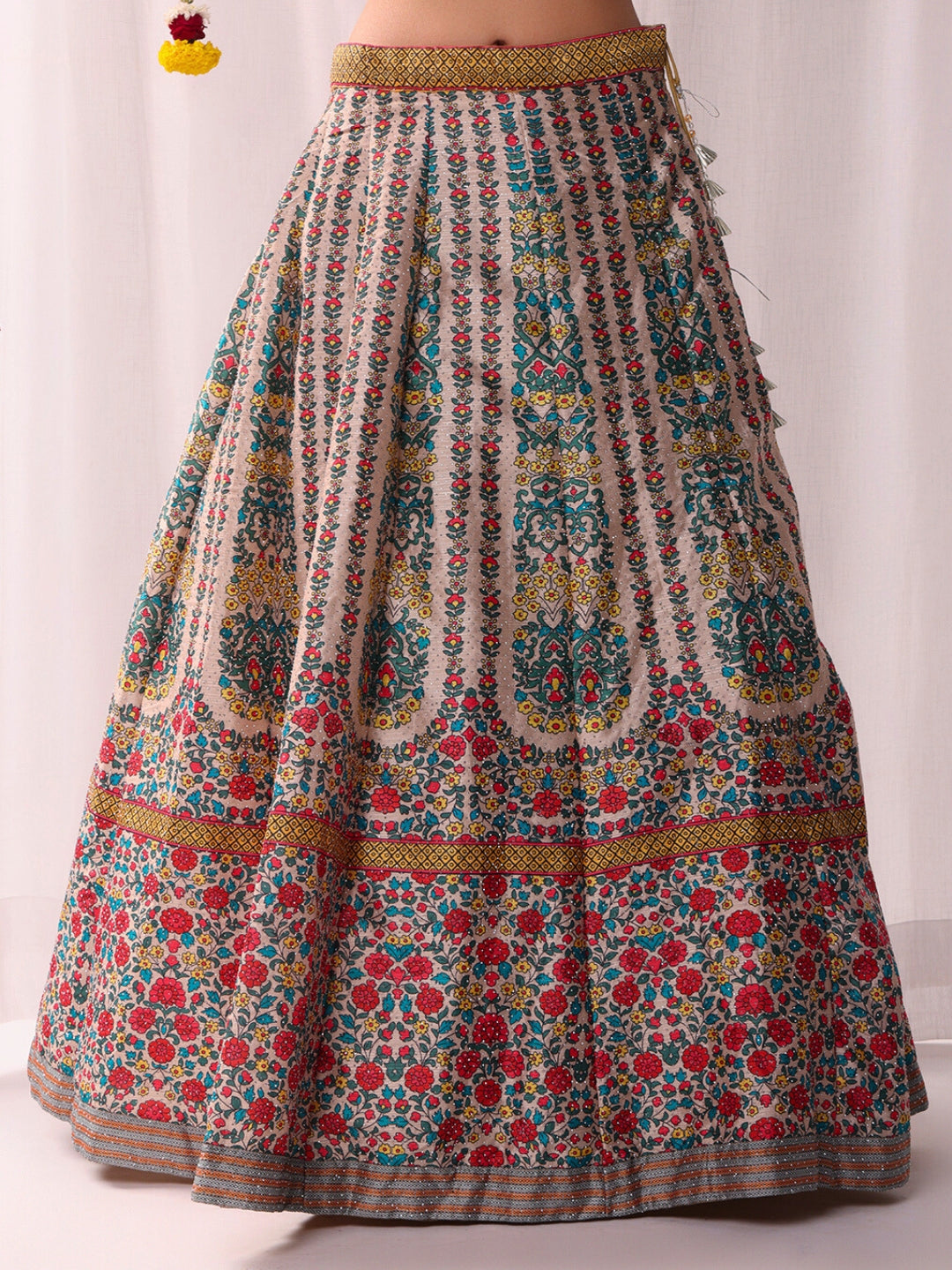Kalidar Floral Digital Print Lehenga Set