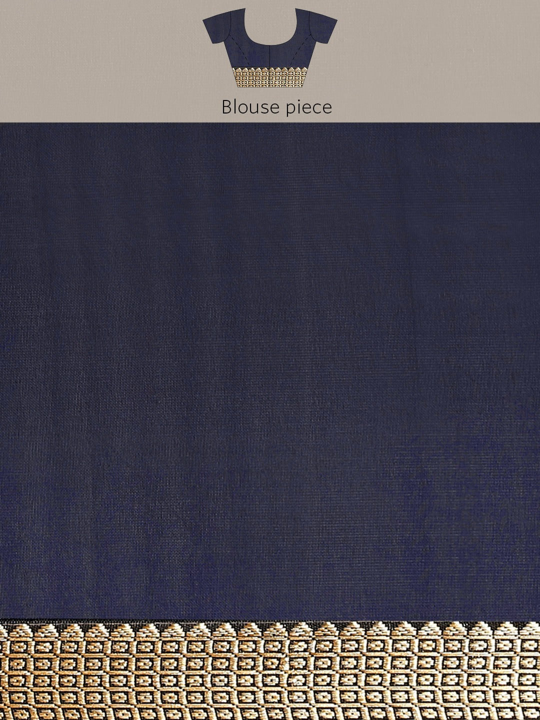 Blue Ikat Inspired Printed Bhagalpuri Silk Saree & Oxidsed Zari Border