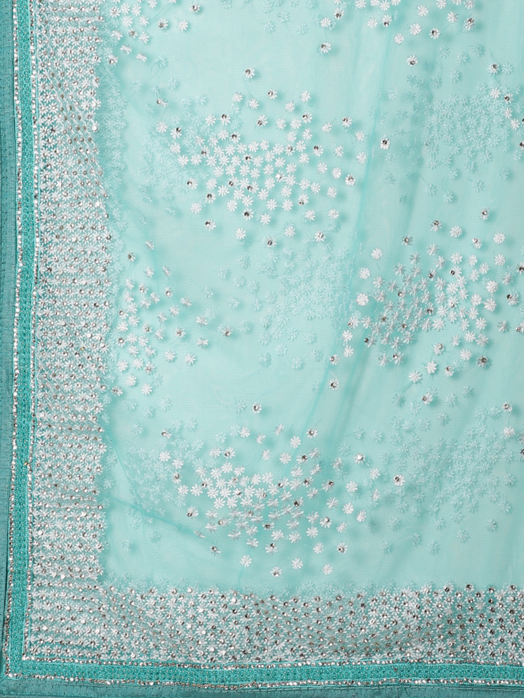 Net Embellished Saree with Resham Embroidery