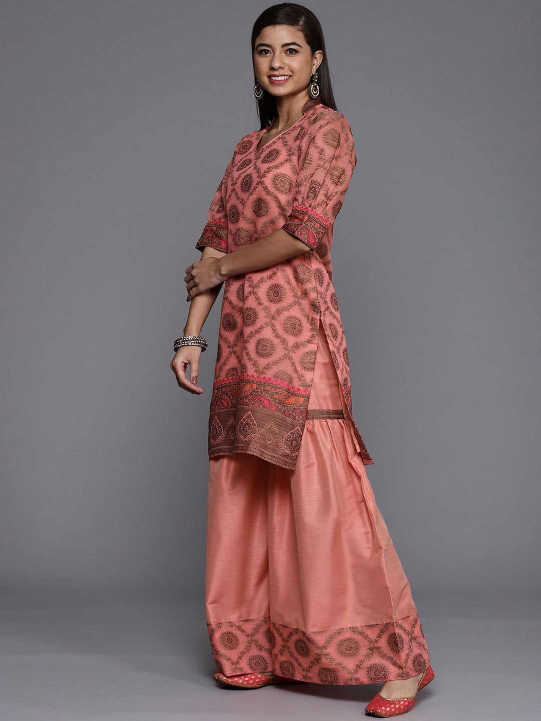 Banarasi Weaves Unstitched Dress Material Set With Handloom Dupatta