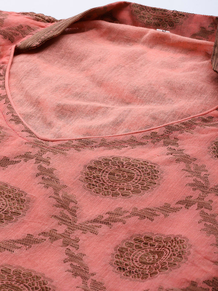 Banarasi Weaves Unstitched Dress Material Set With Handloom Dupatta