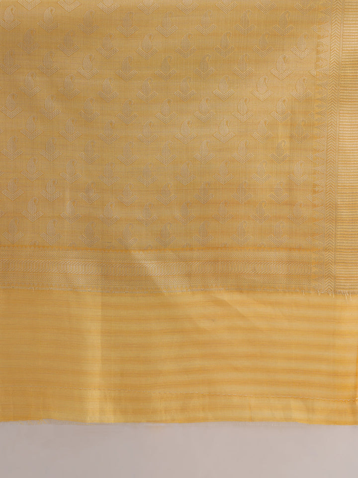Pastel Ombre Chanderi Silk saree with Subtle Zari Geometric patterns