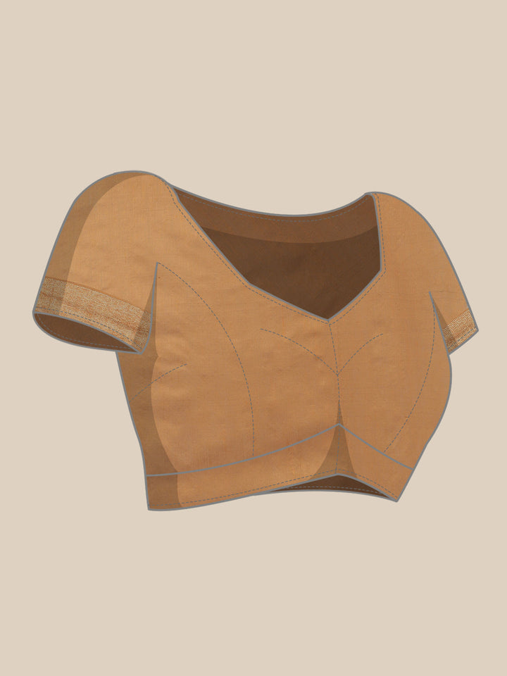 Mustard Chanderi Silk Banarasi Saree With Unstitch Contrast Jacket