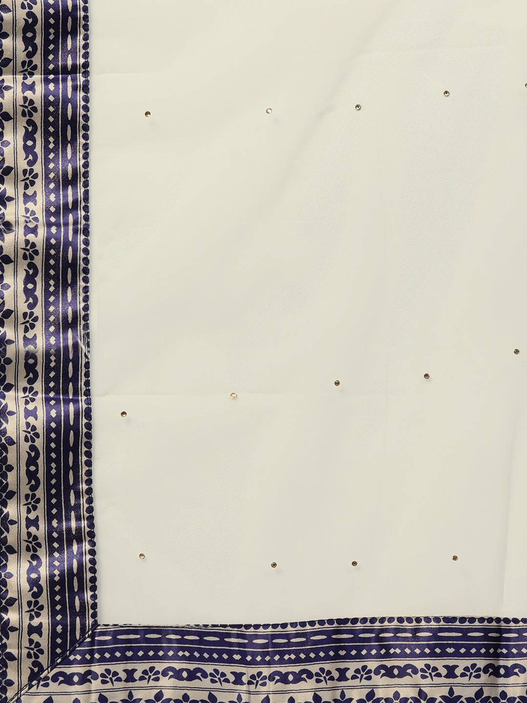 Digital Print Semi-stitched Lehenga with Ikat Inspired Motifs