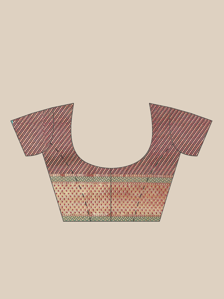 Banarasi Heritage of India Saree with Gold Zari &  Resham Weaving in Geometrical Pattern