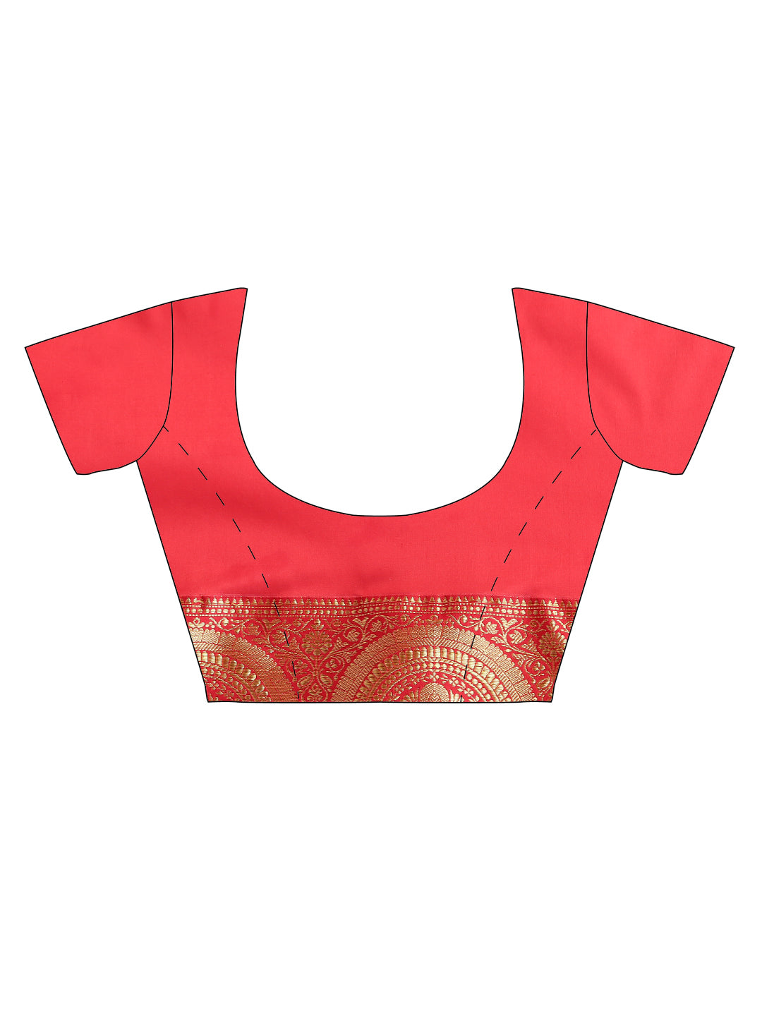 Bengali Style Silk Saree with Contrast Borders and Zari Weaving