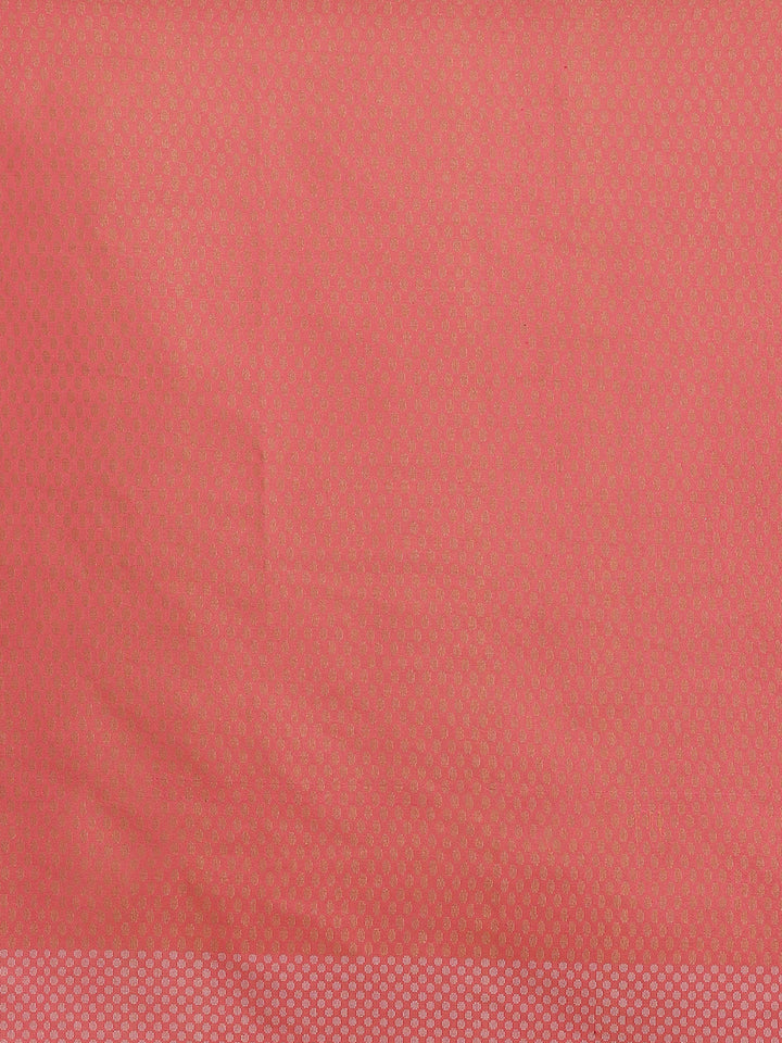 Handloom Chanderi Saree with Tropical woven patterns and a Temple style border