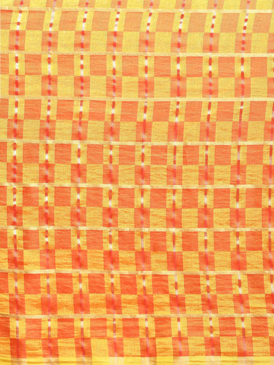 Checked Gharchola Style Saree with Peacock Motif Blouse
