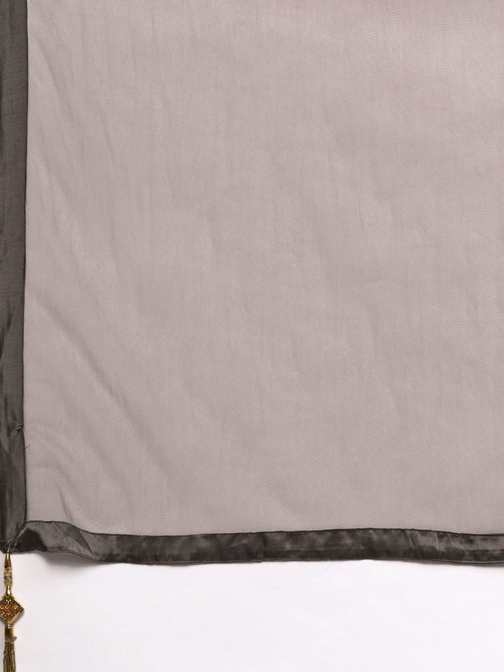 Flared Anarkali Gown with Zari, Resham Embroidery