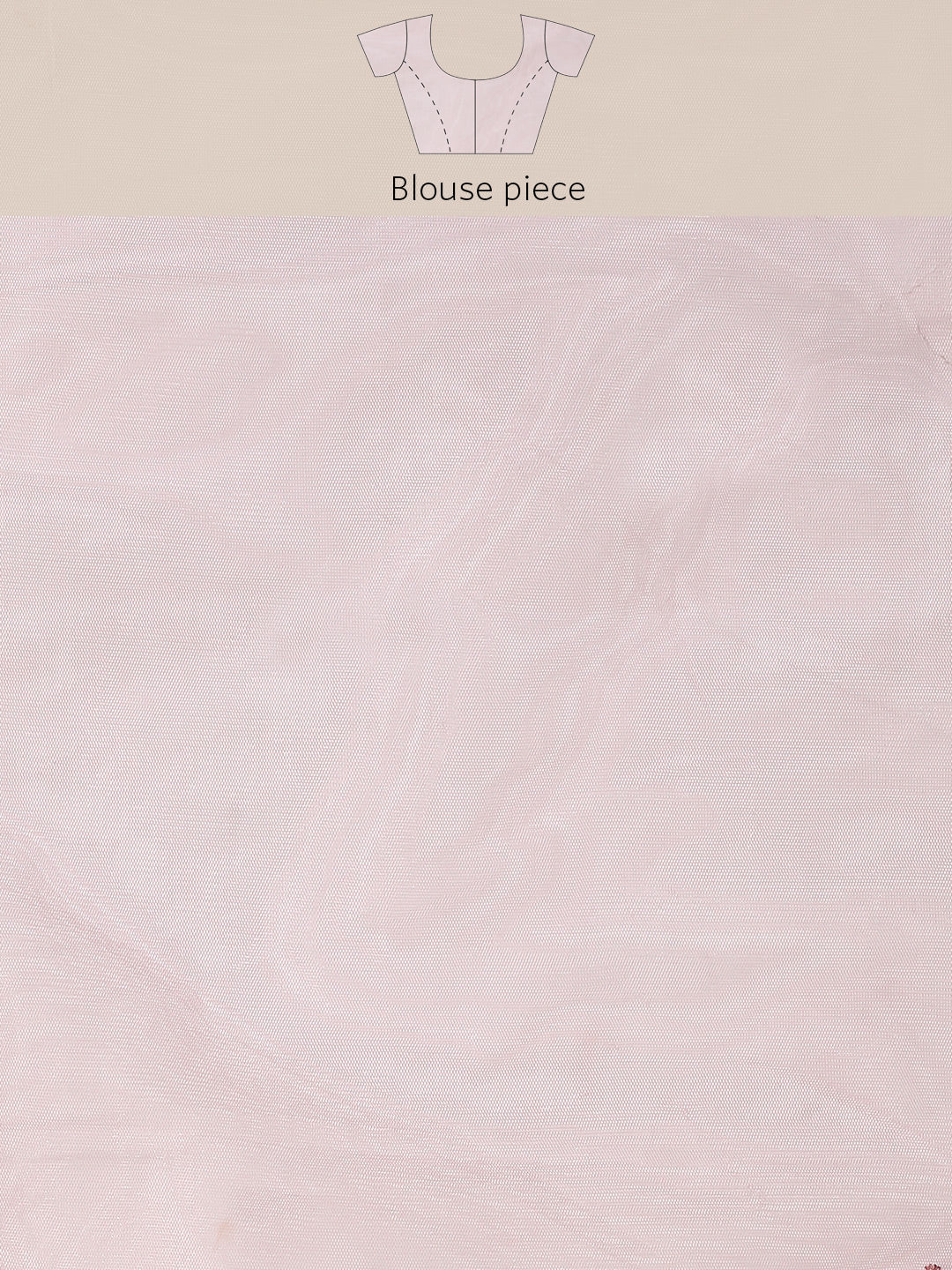 Pastel Pink Embellished Net Saree with Pleated Border