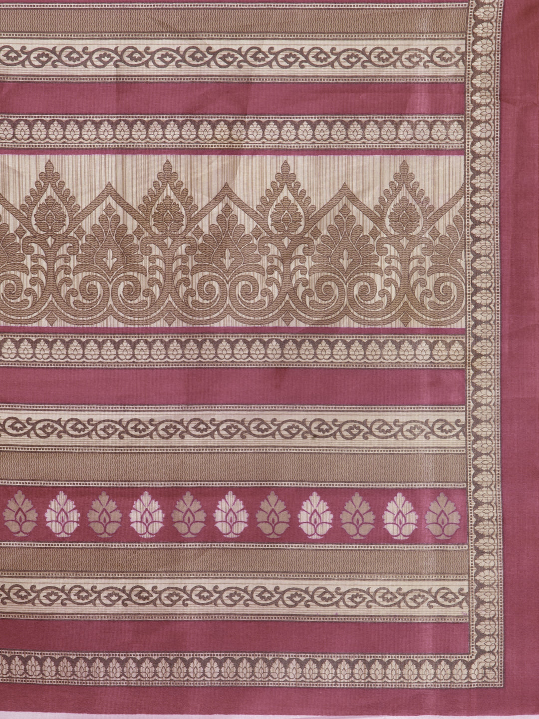 Purple Wine Art Silk Floral Printed Saree
