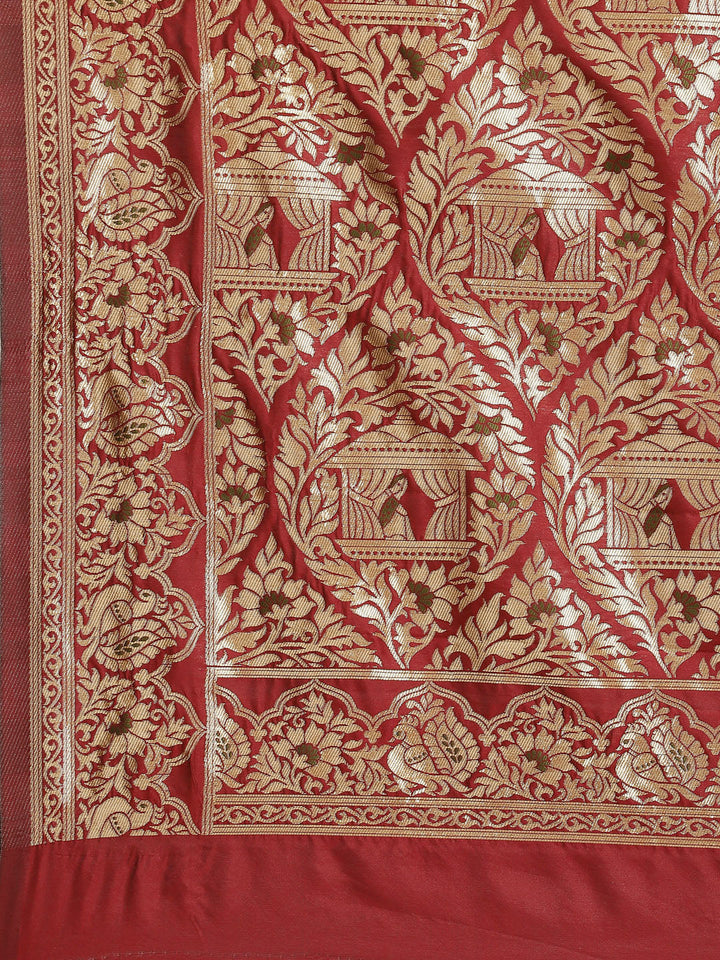 Ombre Resham & Zari weaving Saree with Wedding Procession Doli Motifs