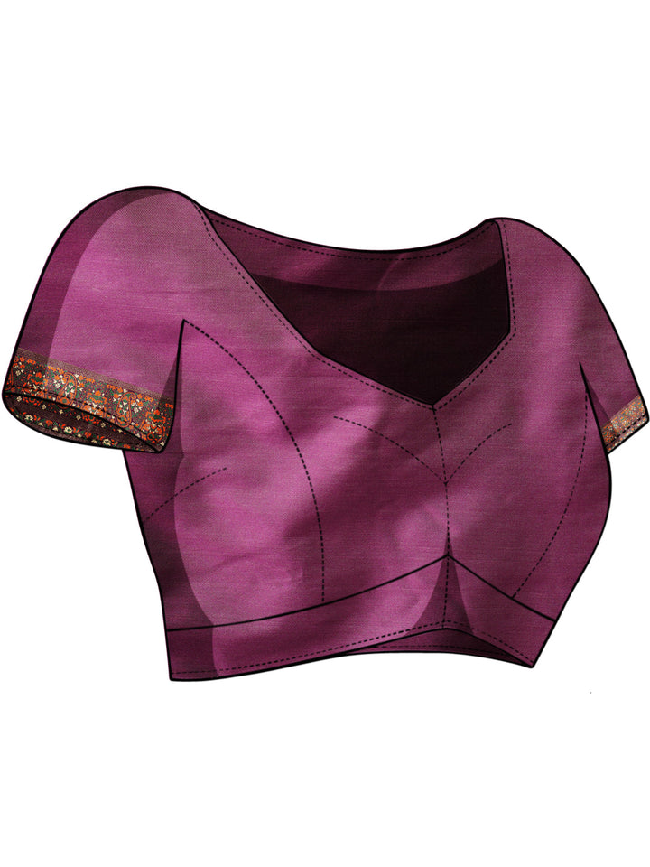 Banarasi Silk Saree with Multicolor Resham Meenakari Leheriya Patterns