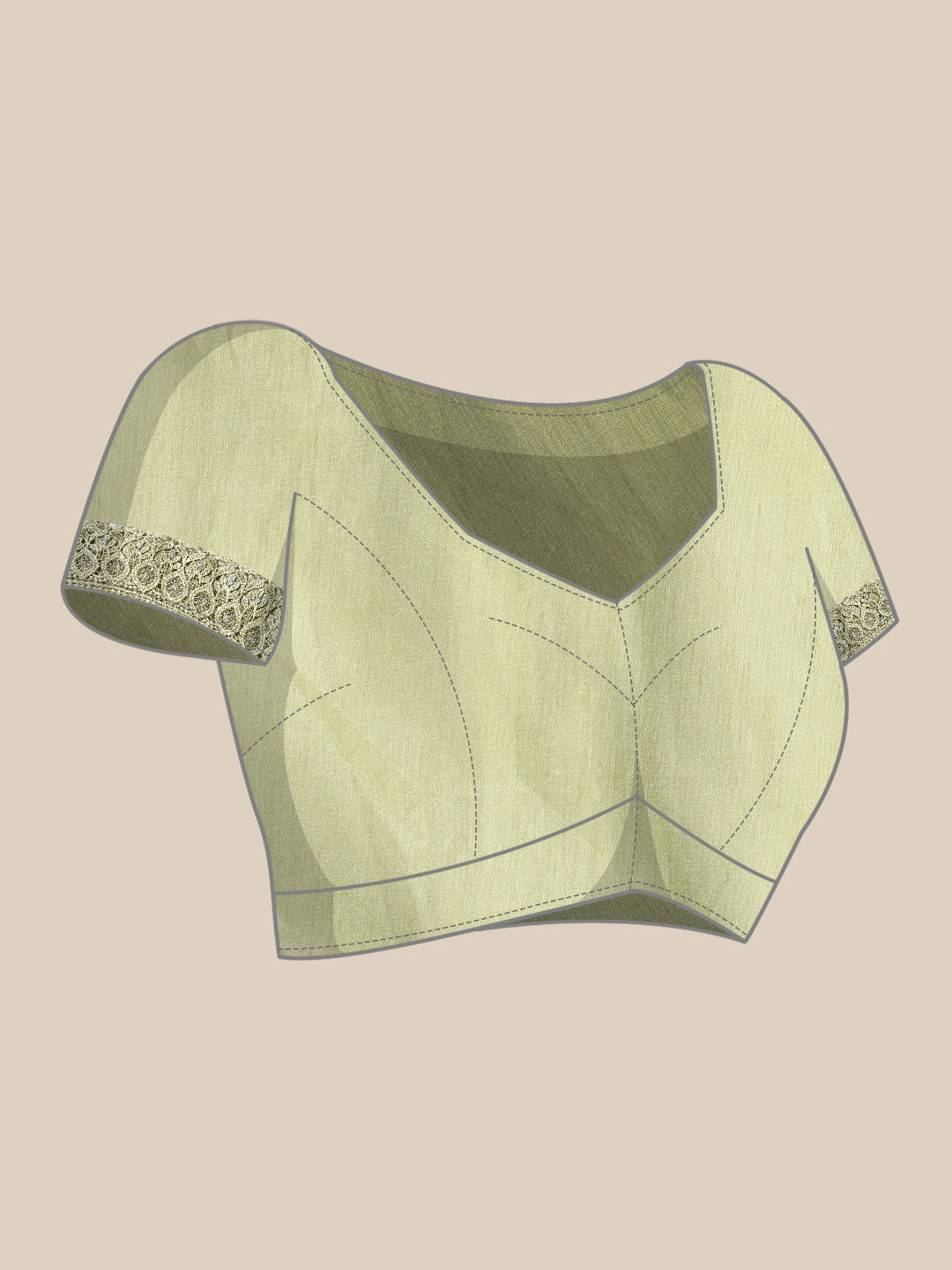 Olive Green Sequences Embellished Net Saree With Cutwork Border
