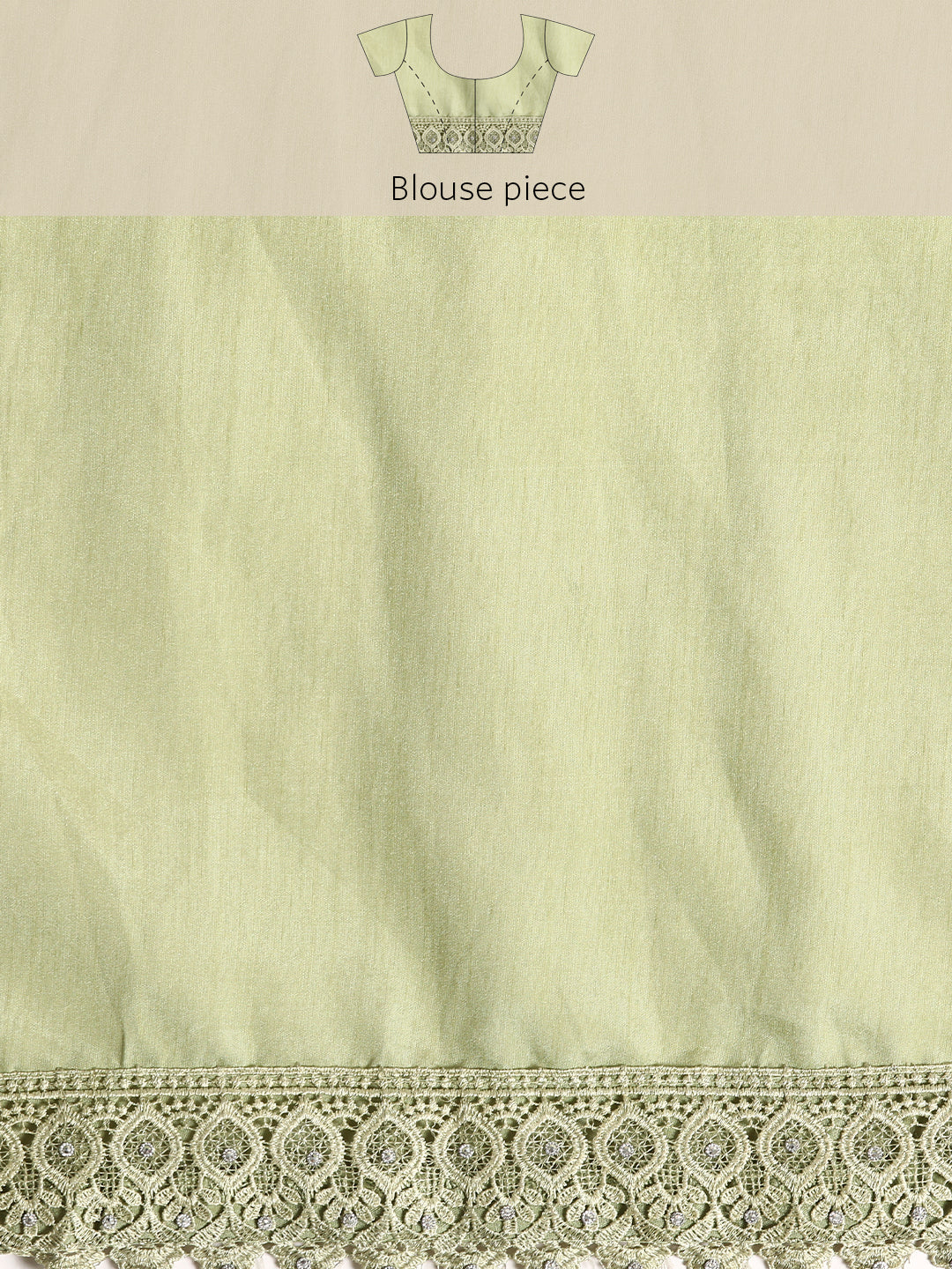 Olive Green Sequences Embellished Net Saree With Cutwork Border