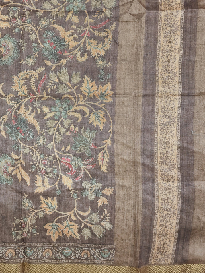 Jacquard Woven Kurta Pant Set with Mirror Embroidered Yoke & Digital Print Dupatta