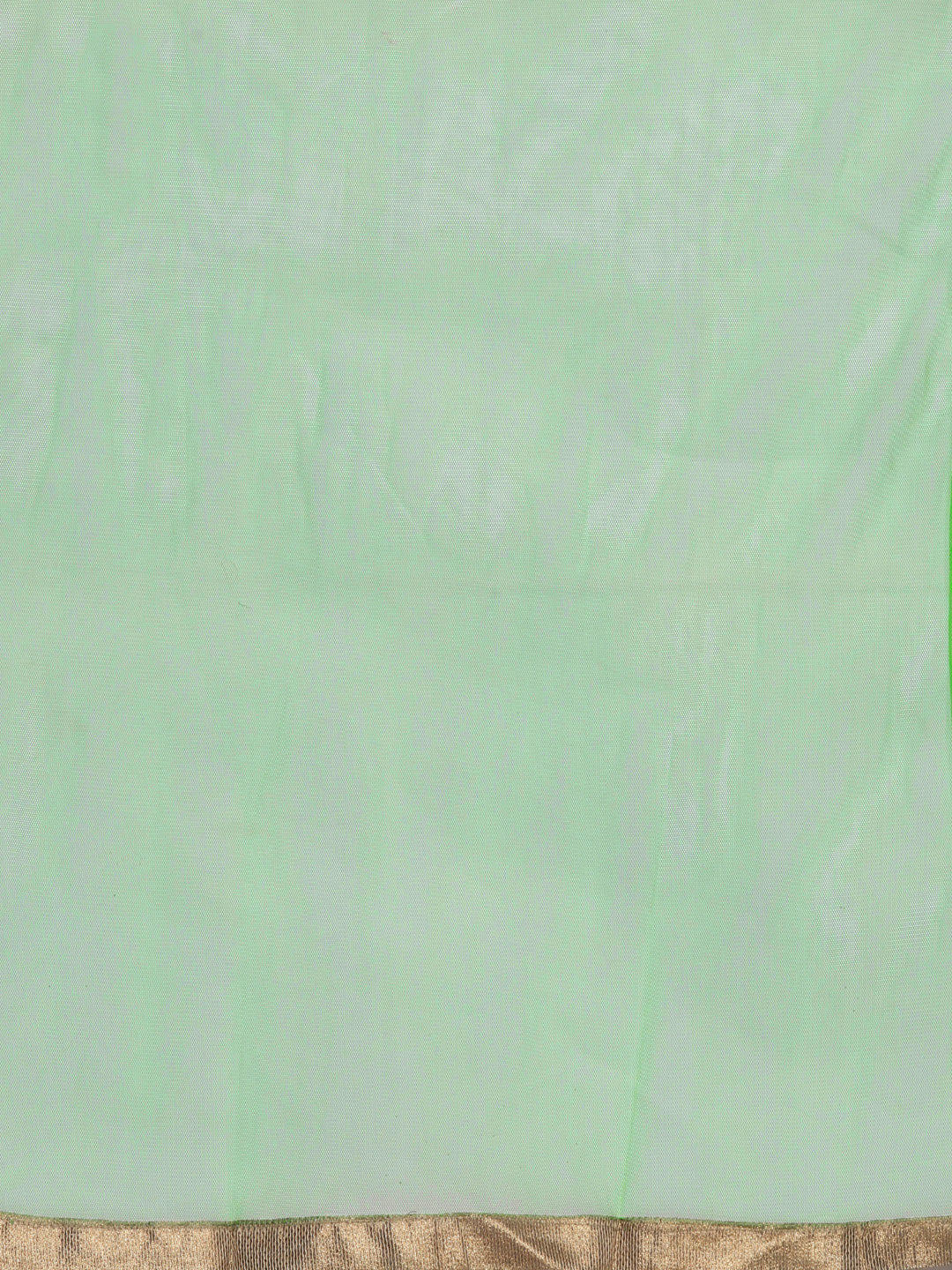 Made to Measure Blue & Green Anarkali Bohemian Printed Dress with Green Net Dupattta