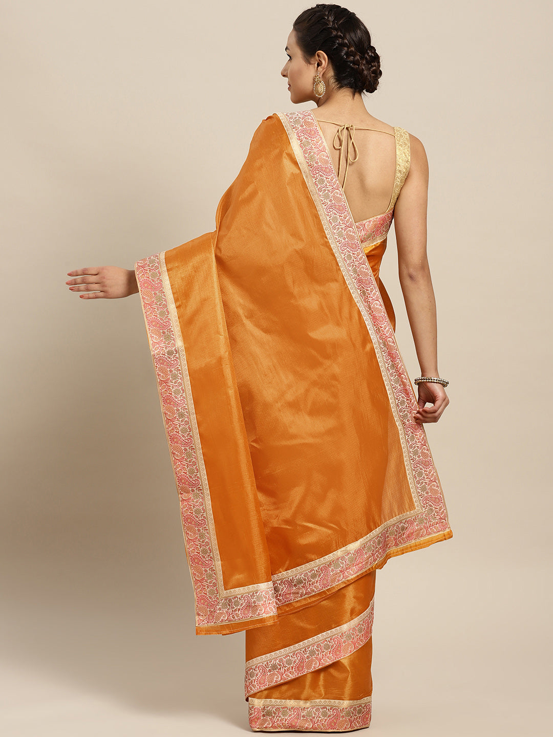 Tussar Silk Banarasi Saree with Meenakari Pattern Border