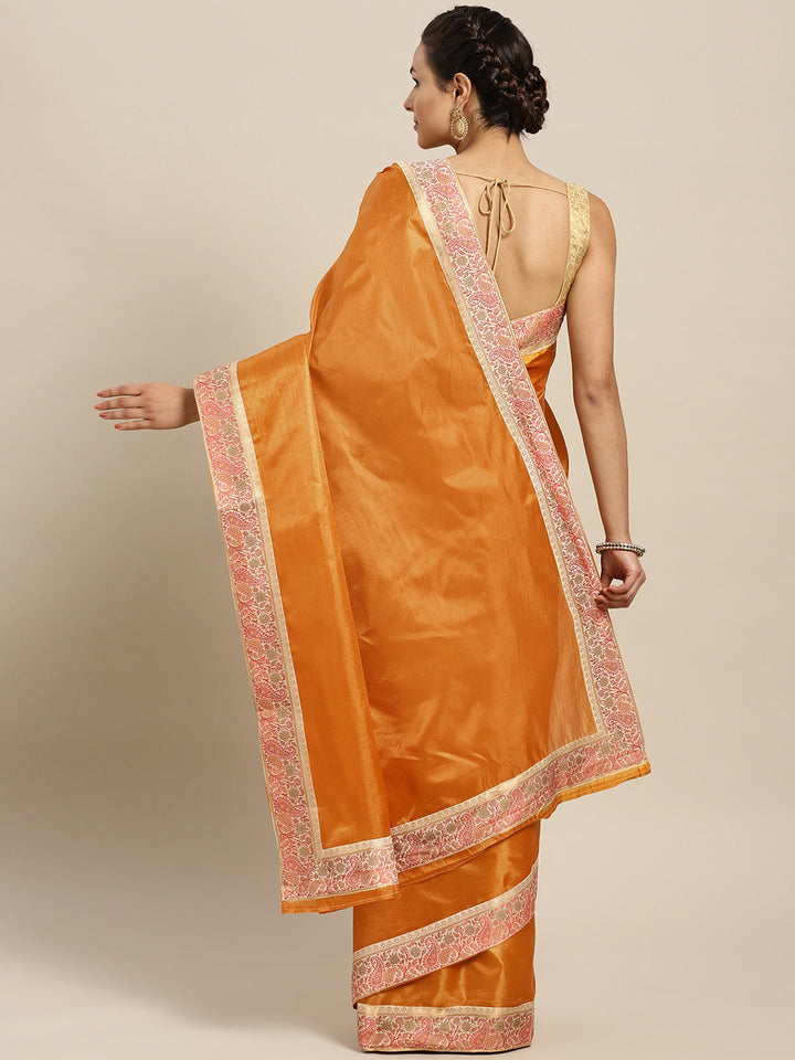 Tussar Silk Banarasi Saree with Meenakari Pattern Border