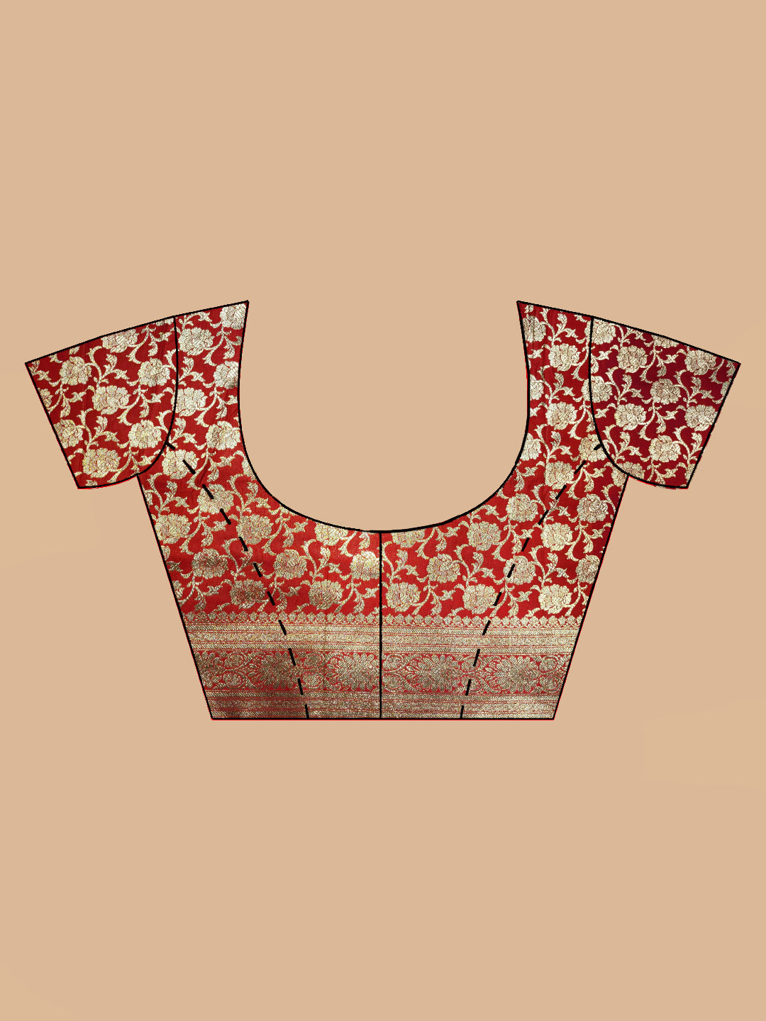 Traditional Handloom Banarasi Silk saree with Zari Woven Flowers