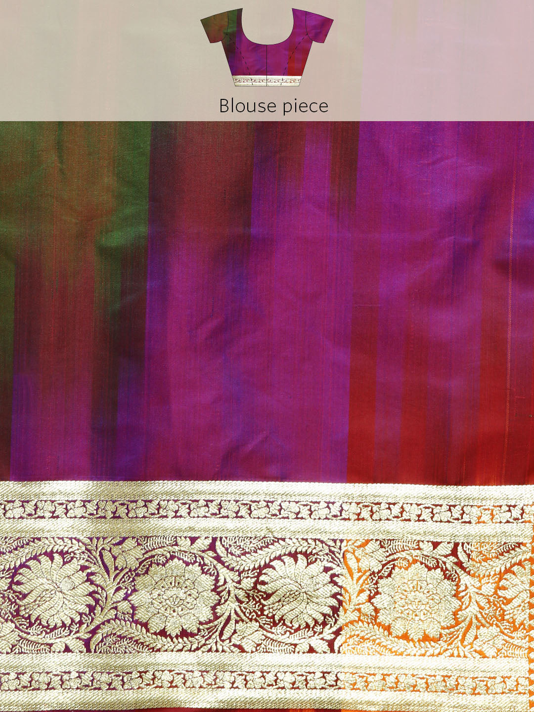 Bright MultiColor Floral Jaal Pattern Zari Kanjeewaram Bridal Saree