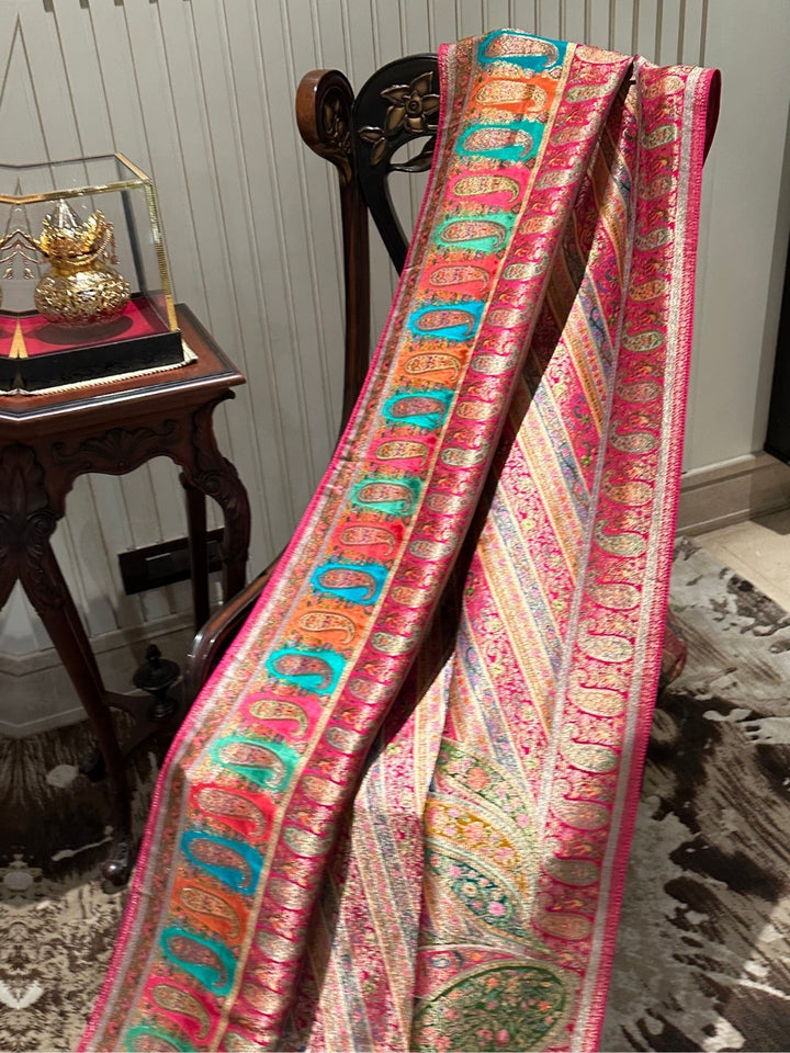 Traditional Multi-coloured Silk Saree
