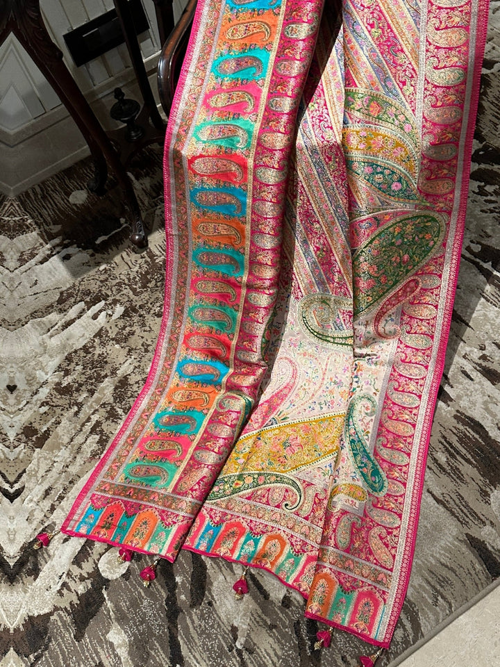 Traditional Multi-coloured Silk Saree