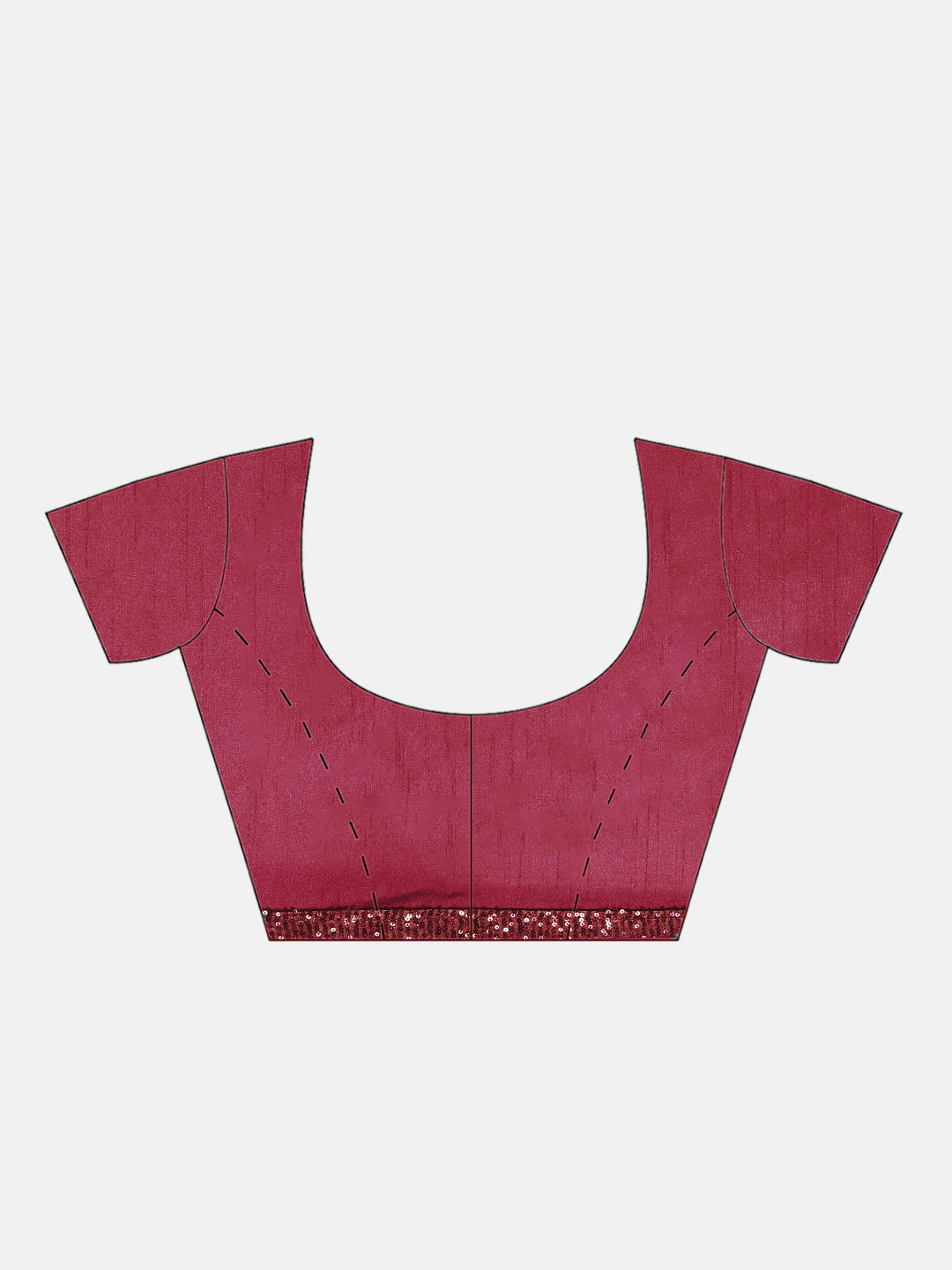 Wine Bling Lycra Ruffled Saree with Festive Layering & Sequence Sheet Embroidery