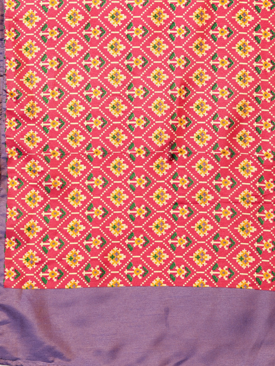 Anarkali Kurta Set with Resham embroidery and Ikat Print dupatta