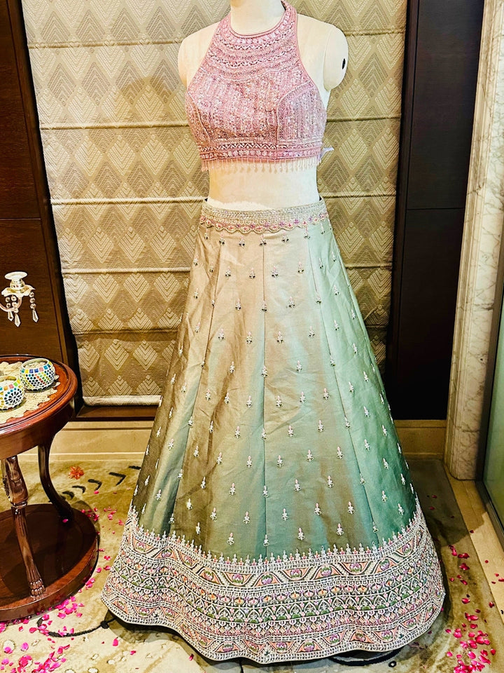 Sage Green Splendor Embroidered Lehenga Set