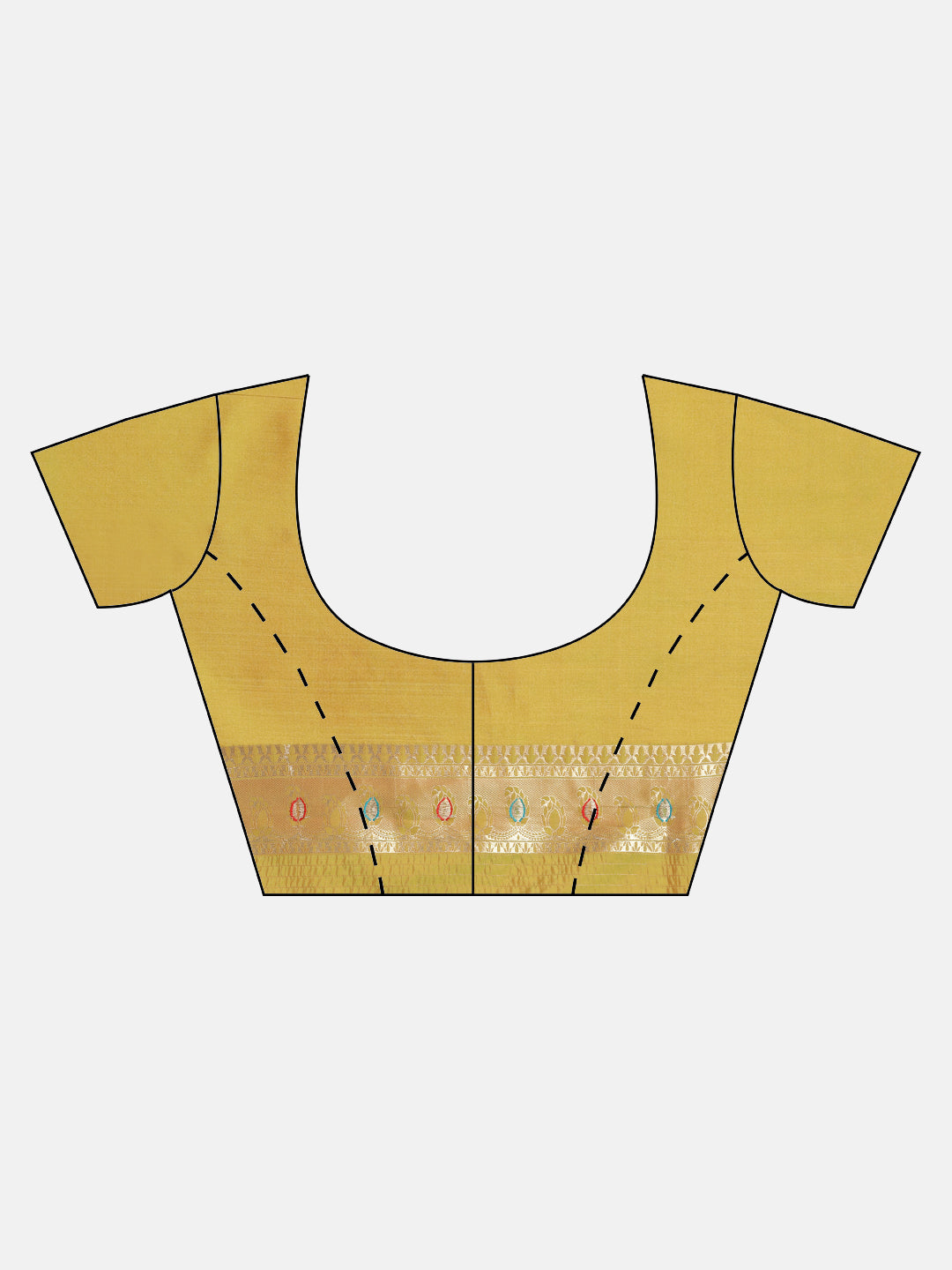 Banarasi Handloom Silk Meenakari Saree with Jhalar